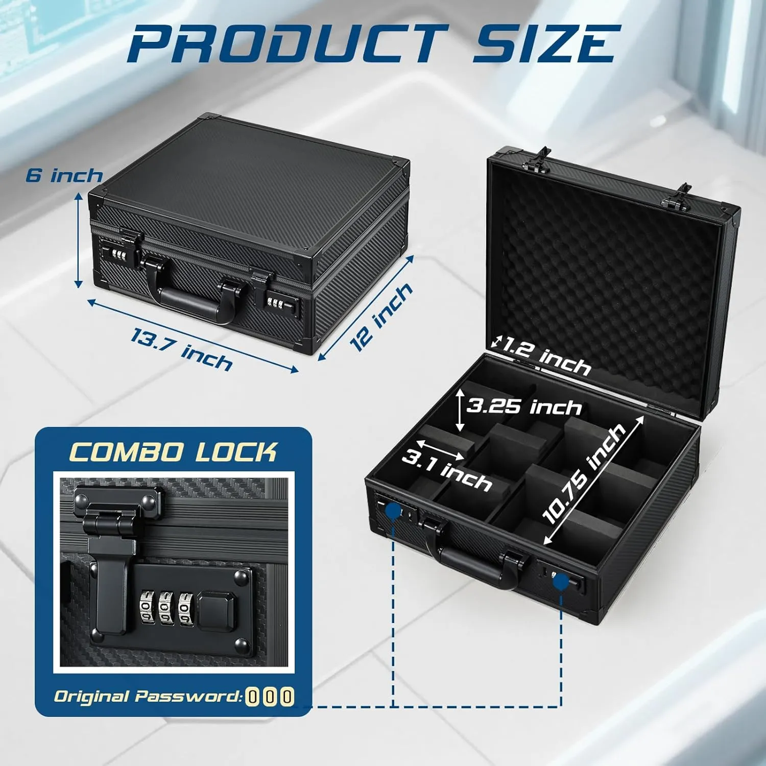 Card Storage Box for 3" x 4" 35pt Toploaders, Sports Cards Case with Lock, Trading Card Storage Box Holds 600  Top Loaders or 150 Magnetic Holders, Card Collection Box for Collectors