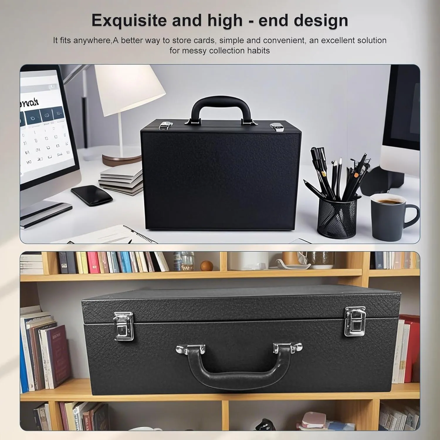 Card Storage Box for Trading Cards，2800  Card Deck Case for Trading Cards,Leather Closure Commander Card Storage Box,Protectors Fit for YuGiOh, MTG and Sport Cards