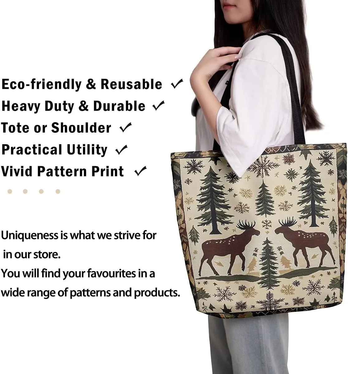 Castle Fairy Dragon Canvas Tote Bag Aesthetic for Women,Cute Axolotl Reusable Grocery Handbag