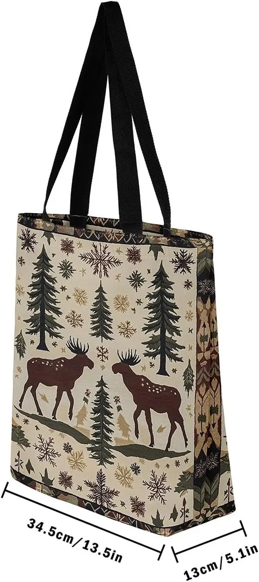 Castle Fairy Dragon Canvas Tote Bag Aesthetic for Women,Cute Axolotl Reusable Grocery Handbag