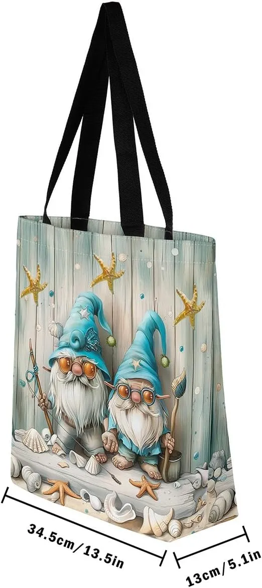 Castle Fairy Kids Teens Canvas Tote Bag Aesthetic for Women Girls,Colorful Animals Floral Reusable Grocery Handbag