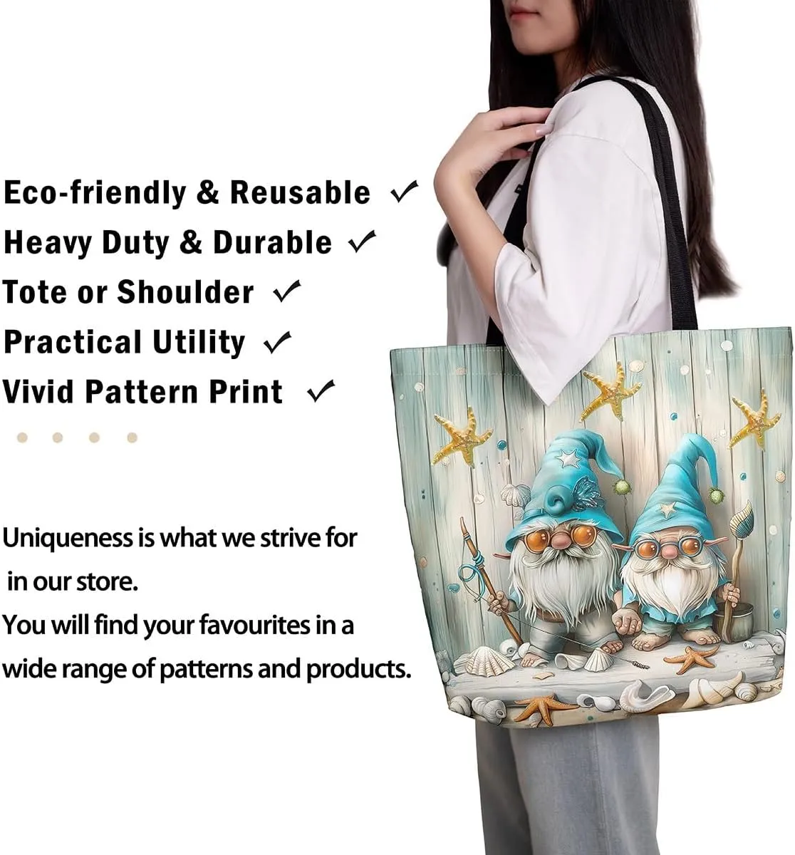 Castle Fairy Kids Teens Canvas Tote Bag Aesthetic for Women Girls,Colorful Animals Floral Reusable Grocery Handbag