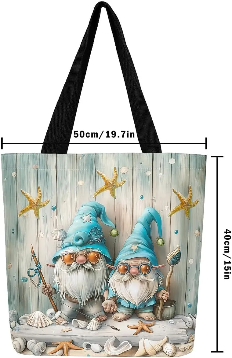 Castle Fairy Kids Teens Canvas Tote Bag Aesthetic for Women Girls,Colorful Animals Floral Reusable Grocery Handbag