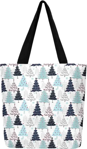 Castle Fairy Red Blue House Canvas Tote Bag Aesthetic for Women Girls