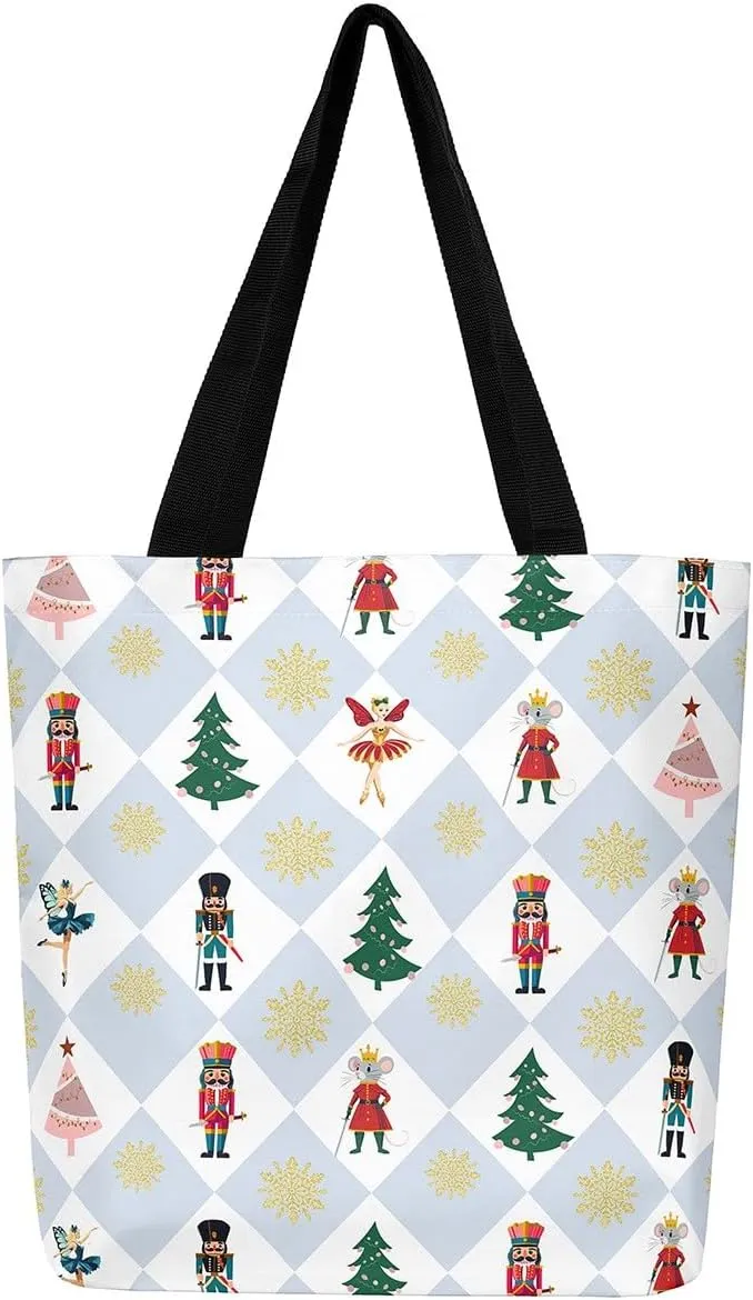 Castle Fairy Red Blue House Canvas Tote Bag Aesthetic for Women Girls
