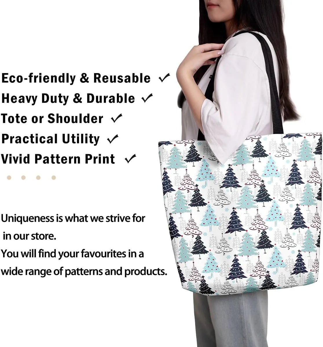 Castle Fairy Red Blue House Canvas Tote Bag Aesthetic for Women Girls