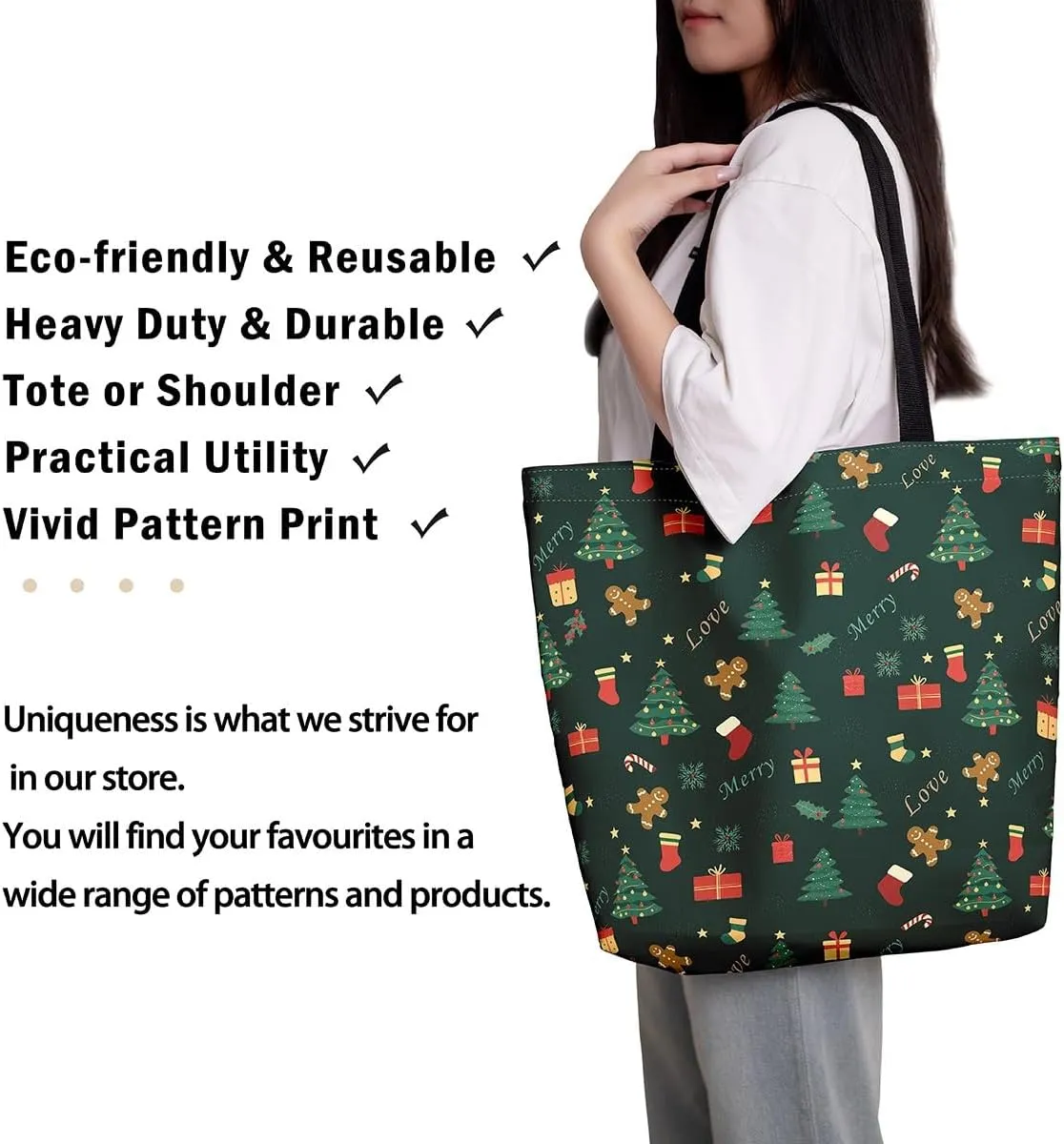 Castle Fairy Red Blue House Canvas Tote Bag Aesthetic for Women Girls