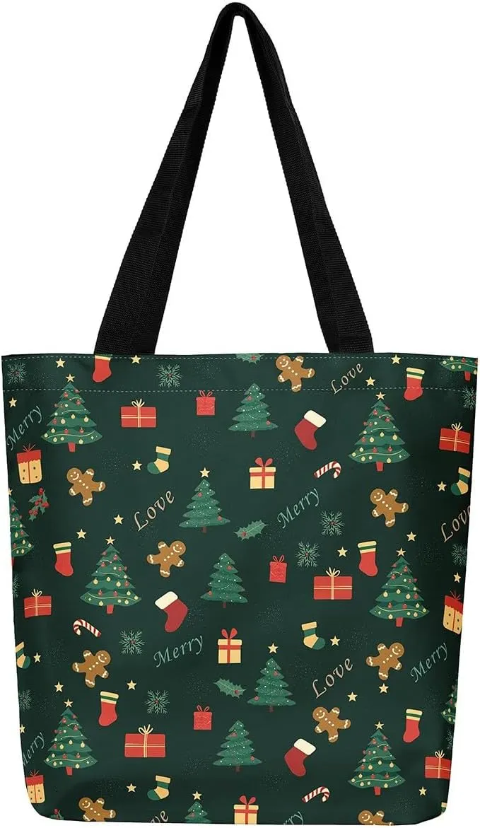 Castle Fairy Red Blue House Canvas Tote Bag Aesthetic for Women Girls