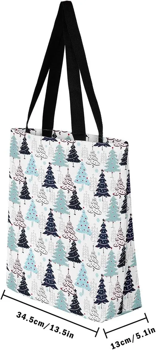 Castle Fairy Red Blue House Canvas Tote Bag Aesthetic for Women Girls