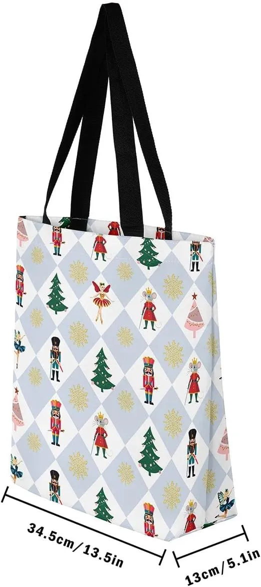 Castle Fairy Red Blue House Canvas Tote Bag Aesthetic for Women Girls