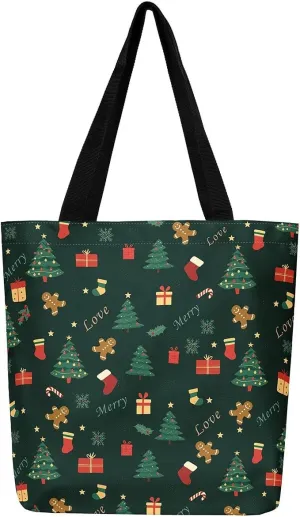 Castle Fairy Red Blue House Canvas Tote Bag Aesthetic for Women Girls