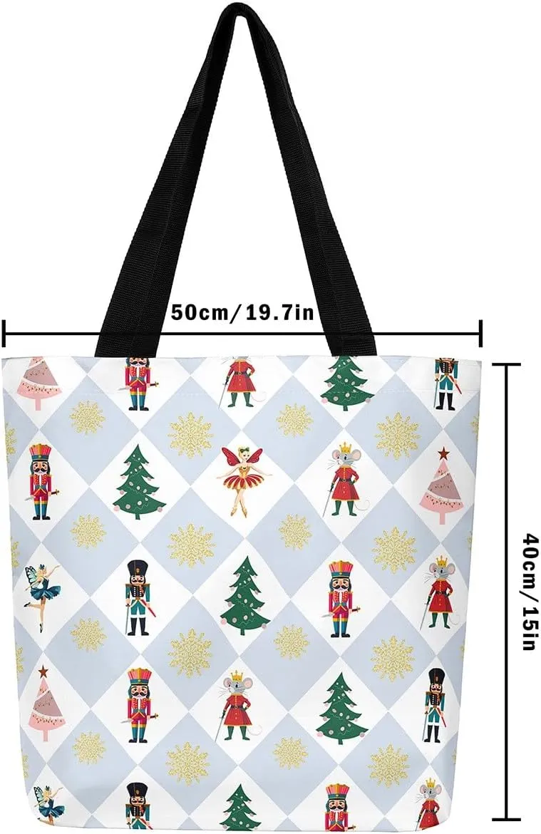 Castle Fairy Red Blue House Canvas Tote Bag Aesthetic for Women Girls