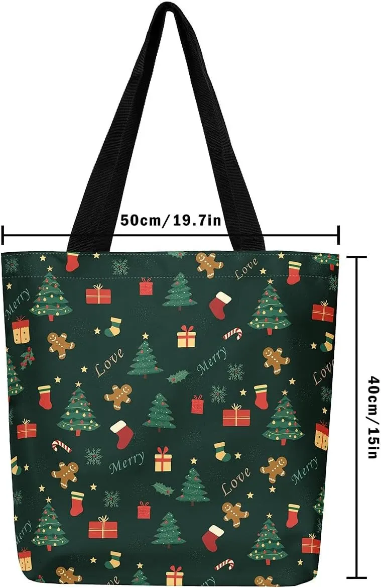 Castle Fairy Red Blue House Canvas Tote Bag Aesthetic for Women Girls