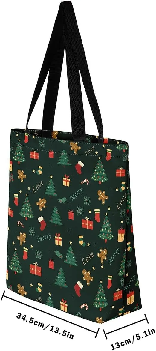 Castle Fairy Red Blue House Canvas Tote Bag Aesthetic for Women Girls