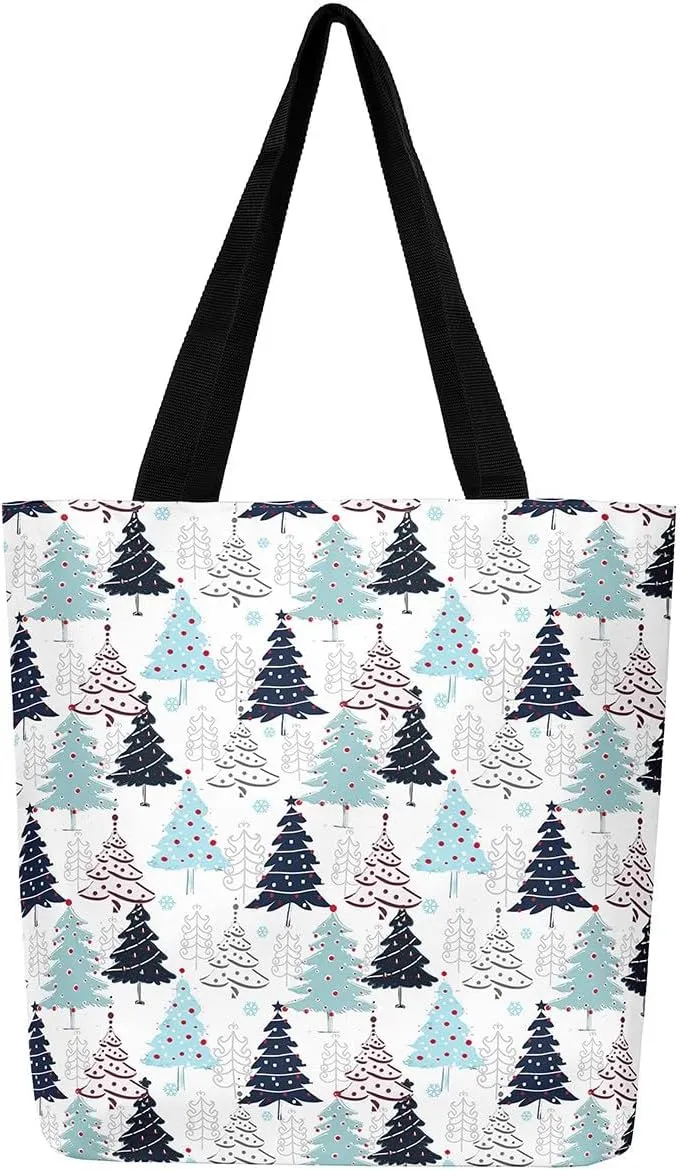 Castle Fairy Red Blue House Canvas Tote Bag Aesthetic for Women Girls