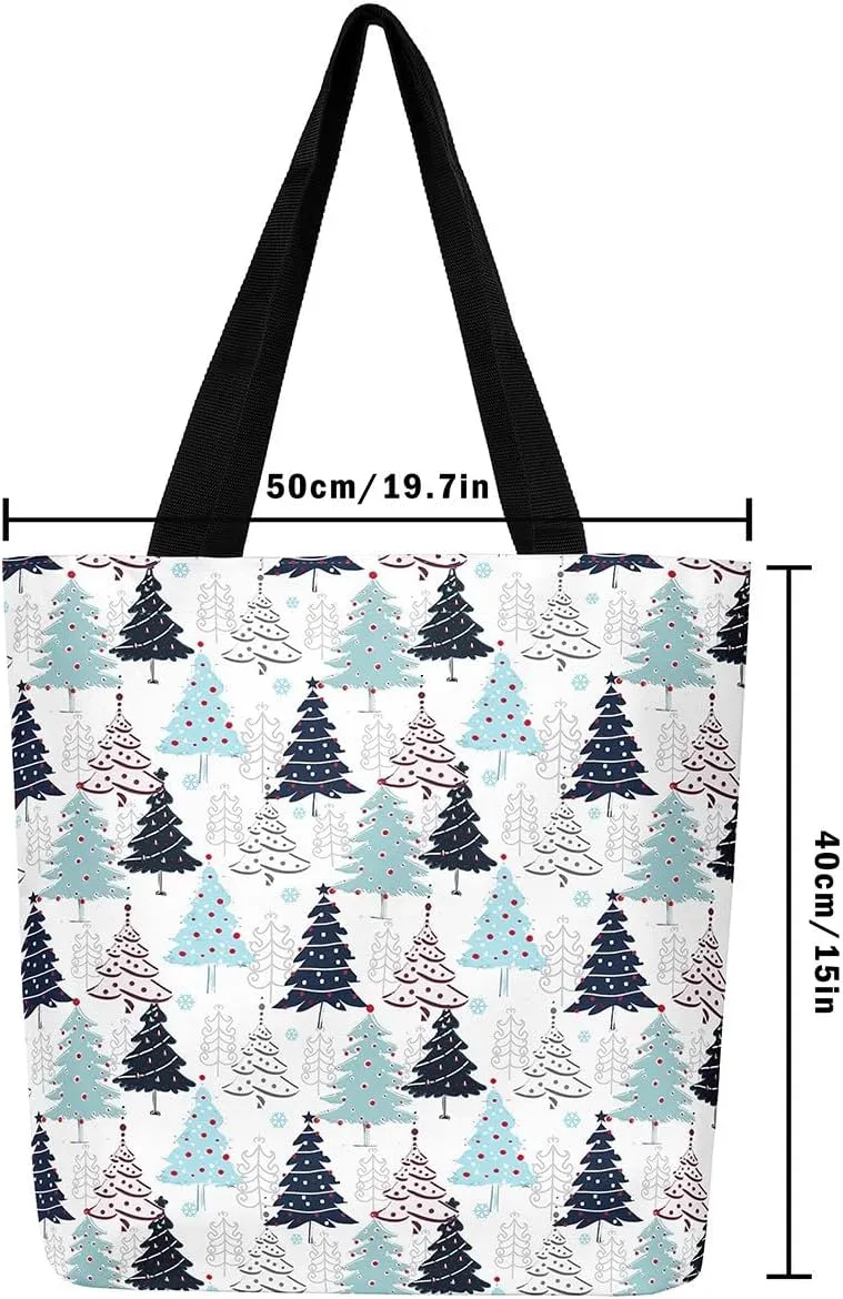Castle Fairy Red Blue House Canvas Tote Bag Aesthetic for Women Girls