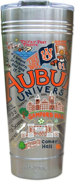 Catstudio Auburn University Collegiate Thermal Tumbler | Triple Wall Insulation With Non Slip Bottom | Great College Travel Cup for Water, Coffee, Tea, or Smoothies