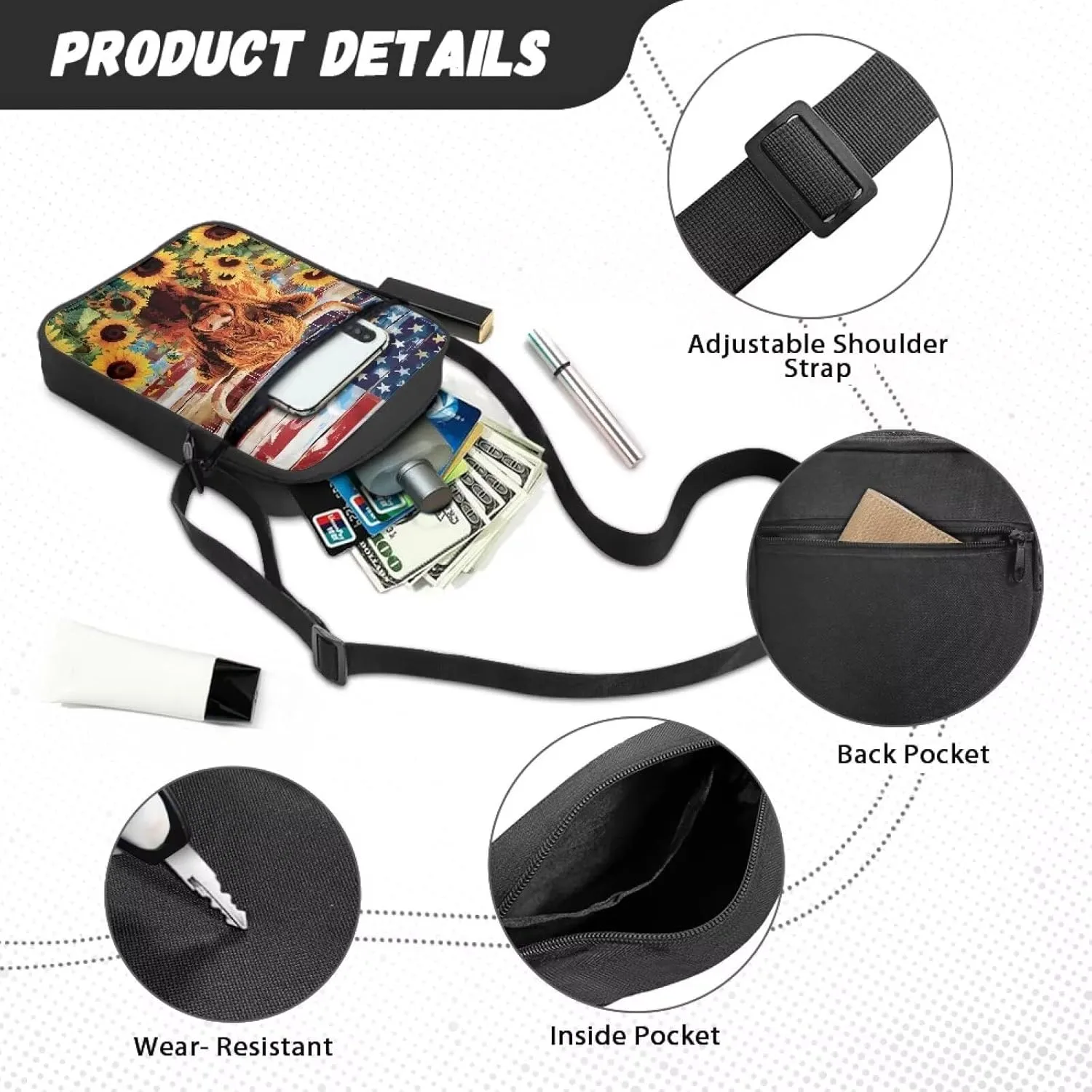 Cell Phone Purse Crossbody Bags for Women Cute Design Cellphone Bag Small Wallet Purses with Strap