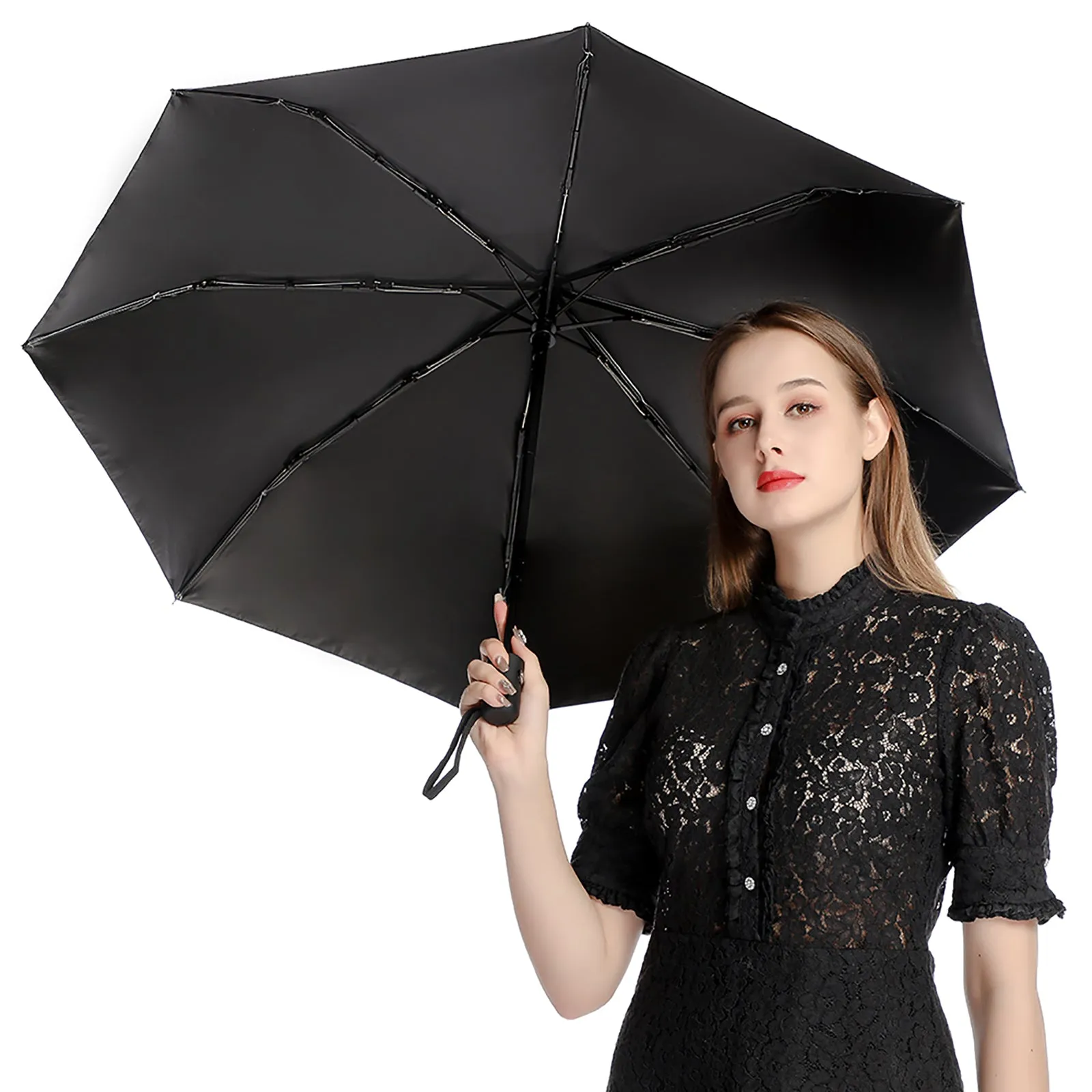 Celtic Goddess Morrigan Auto Umbrella with Printed Pattern Outside ZYS03-8K