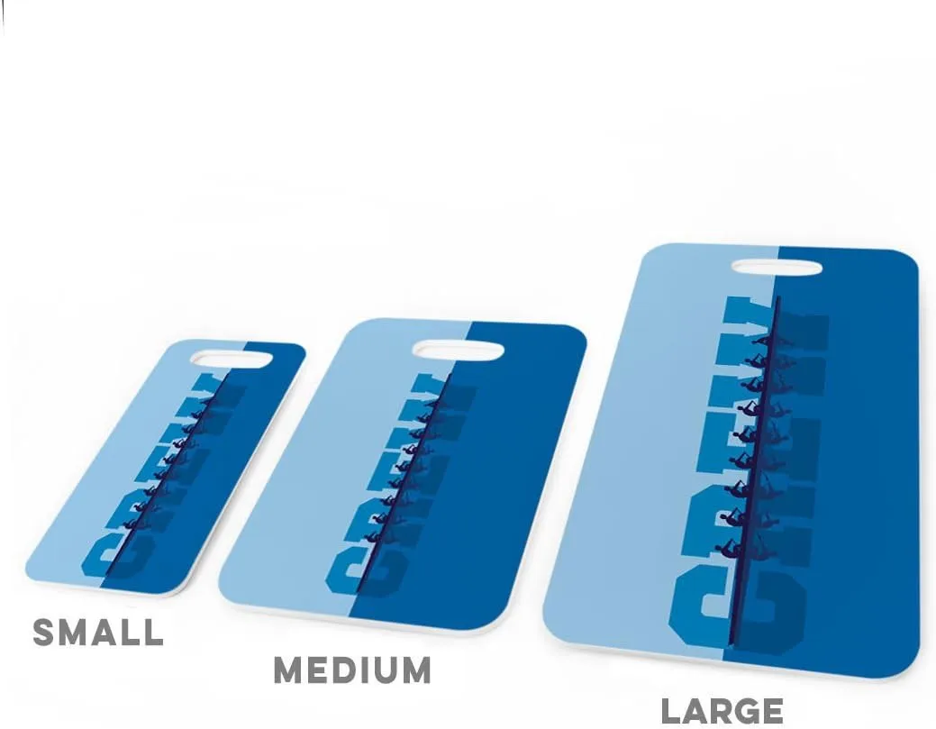 ChalkTalkSPORTS Crew Luggage & Bag Tag | Water Reflection | Custom Info on Back | Large | Blue