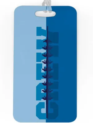 ChalkTalkSPORTS Crew Luggage & Bag Tag | Water Reflection | Custom Info on Back | Large | Blue