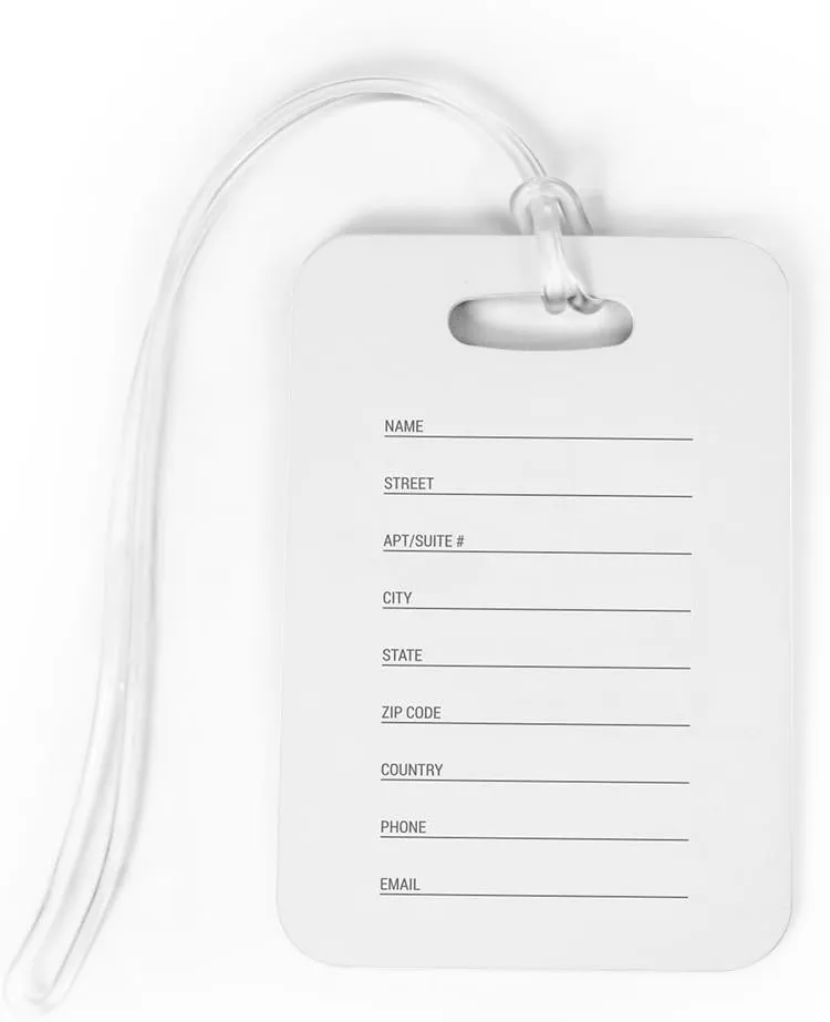 ChalkTalkSPORTS Hockey Luggage & Bag Tag | Personalized Name Hockey Player | Standard Lines on Back | Medium, Gray/Black