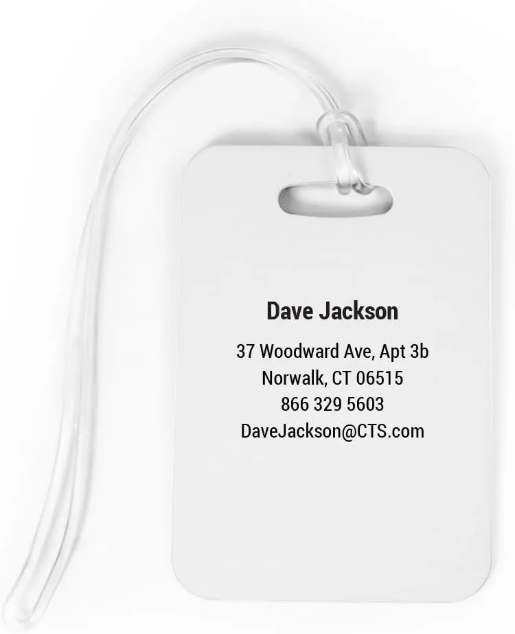ChalkTalkSPORTS Snowboarding Luggage & Bag Tag | Snowboard Pattern | Custom Info on Back | Medium