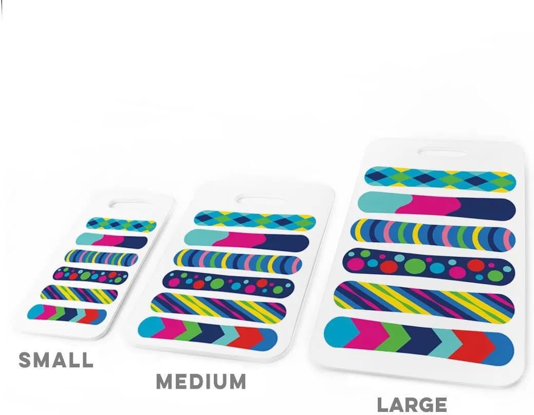 ChalkTalkSPORTS Snowboarding Luggage & Bag Tag | Snowboard Pattern | Custom Info on Back | Medium