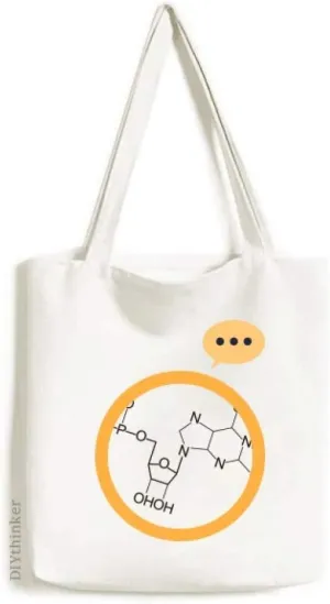 Chemical Molecular Structure Illustration Expression Gift Sack Canvas Tote Shoulder Bag