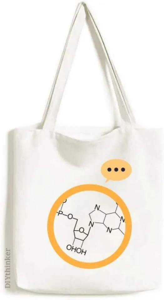 Chemical Molecular Structure Illustration Expression Gift Sack Canvas Tote Shoulder Bag