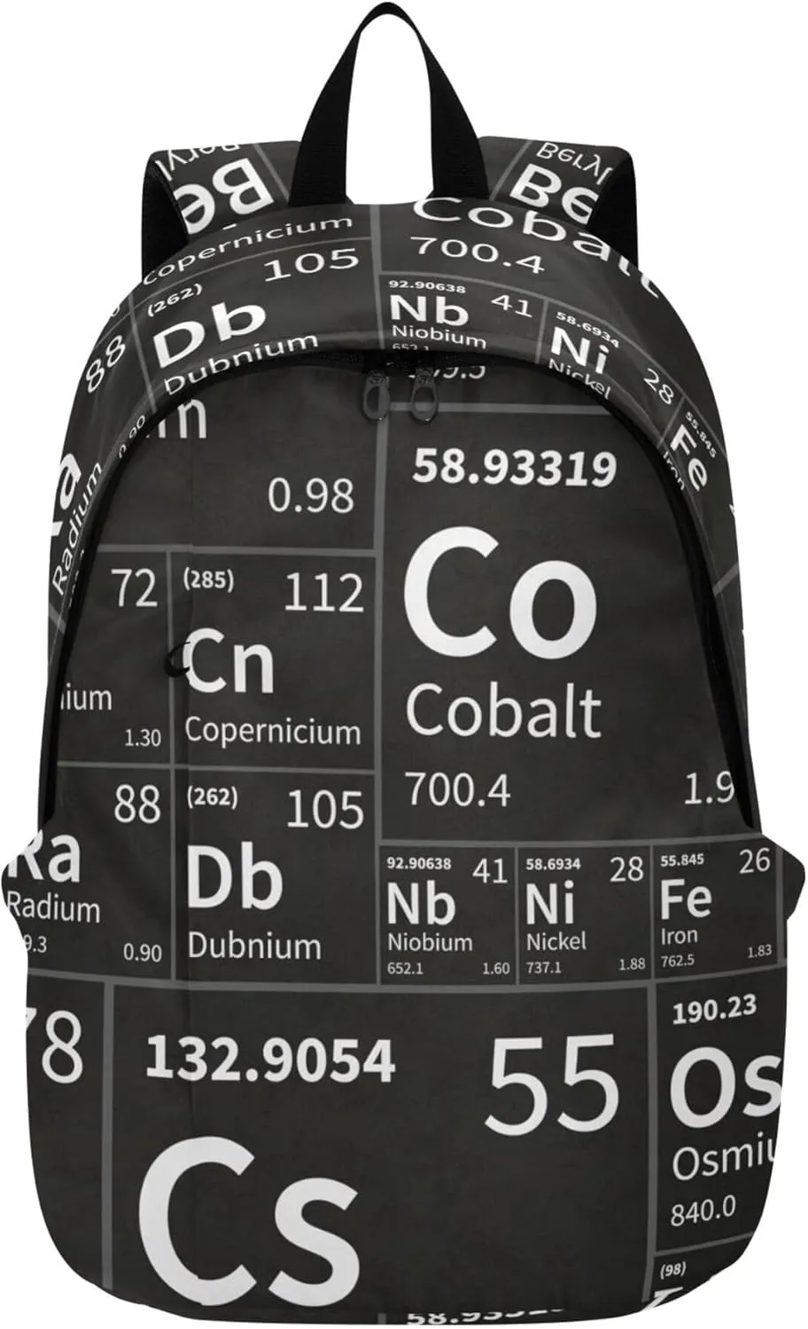 Chemical Periodic Table Black Laptop Backpack Travel Hiking Camping Work Computer Back Packs Book Bags for Men Women