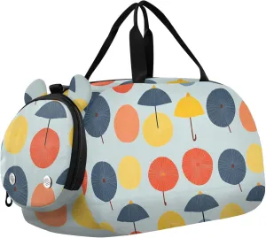 Circle Umbrella Geometric Duffel Gym Bags with Shoes Compartment Multifunctional Gymnastics Sports Bag for Travel, Swimming, Dance, Ballet