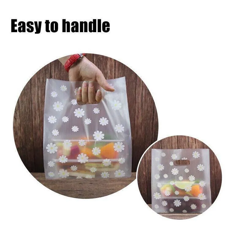 Clear Gift Bags with Handle 100PCS