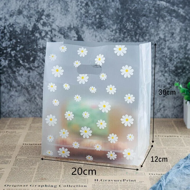 Clear Gift Bags with Handle 100PCS