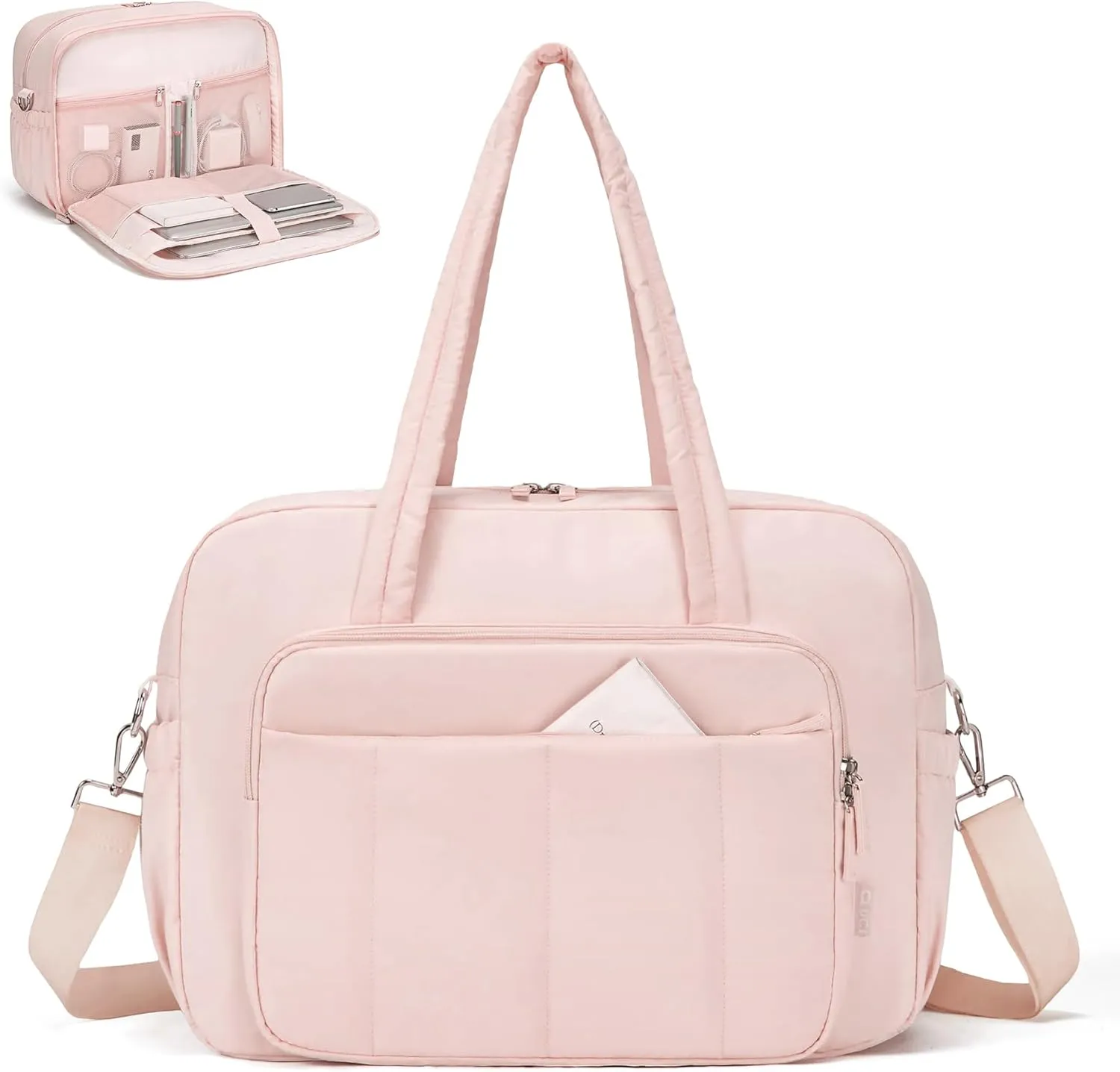 CLUCI Duffle Bag for Travel,Carry on Bag Travel Bags for Women Puffer Tote Bag Small Duffel Bag Overnight Weekender Bags Gym Bag,Carry On Luggage Bags with Laptop Compartment