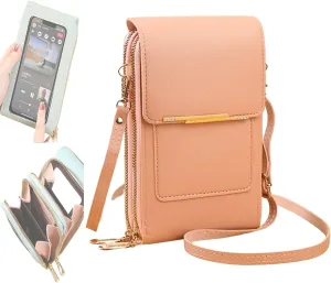 Coincidem Bag, Coincidem Anti-Theft Leather Bag, Multi-Compartment Touch Screen Phone Bag, Mobile Phone Messenger Bag