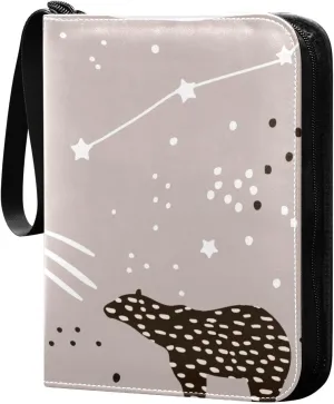 Collectible Trading Card Albums with Sleeves Zipper Leather Collector's Binder for Sports/TCG Cards