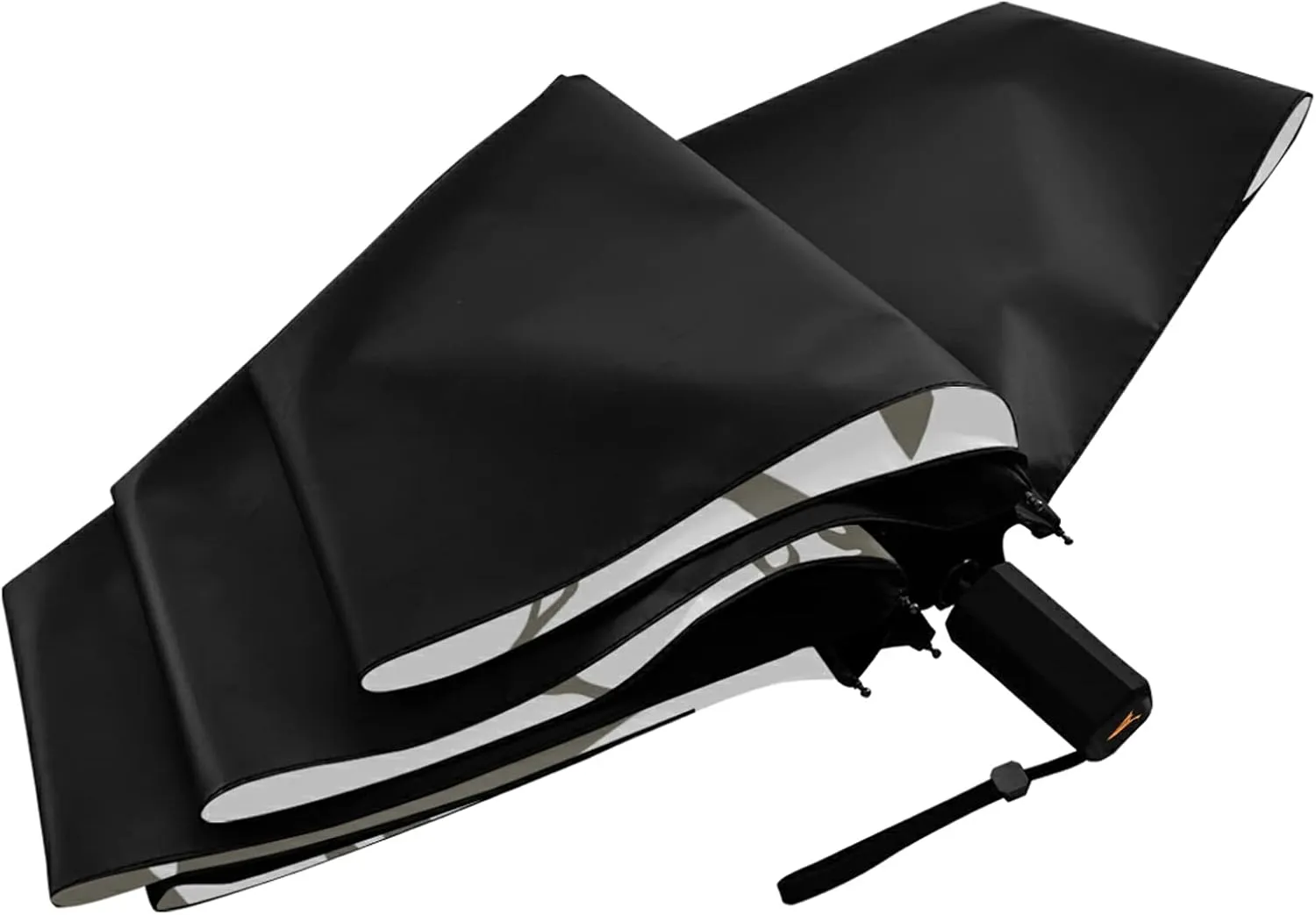 Compact Lightweight Folding Umbrella, Inner Print Sun Parasol with UV Protection, Strong Portable Travel Rain Umbrella