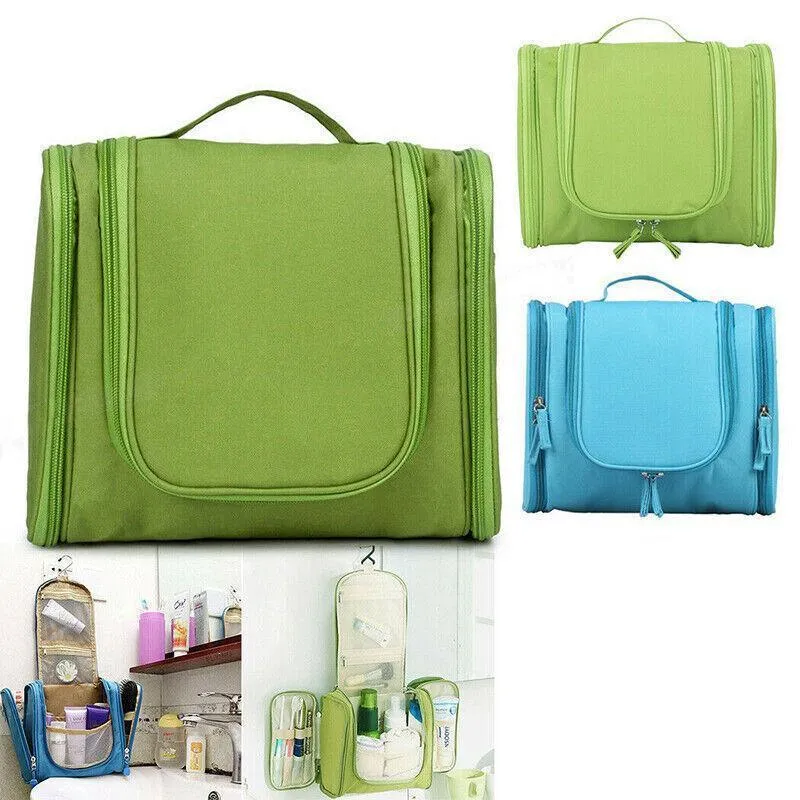 Cosmetic Bag 1PC 7Colours Nylon Toiletry Organizer