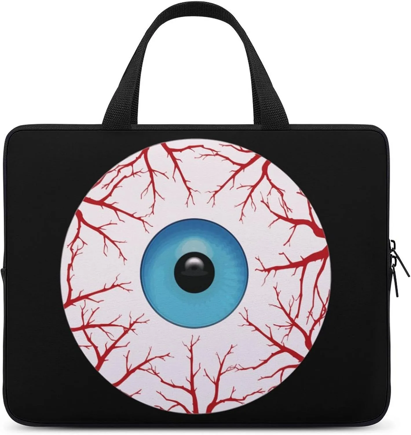 Creepy Bloodshot Eyeball Laptop Sleeve Bag Computer Protective Carrying Case Cover with Handle for Travel Work 10inch
