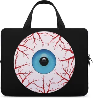 Creepy Bloodshot Eyeball Laptop Sleeve Bag Computer Protective Carrying Case Cover with Handle for Travel Work 10inch