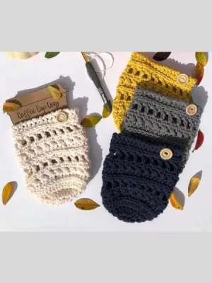 Crocheted Hot Cup Koozie