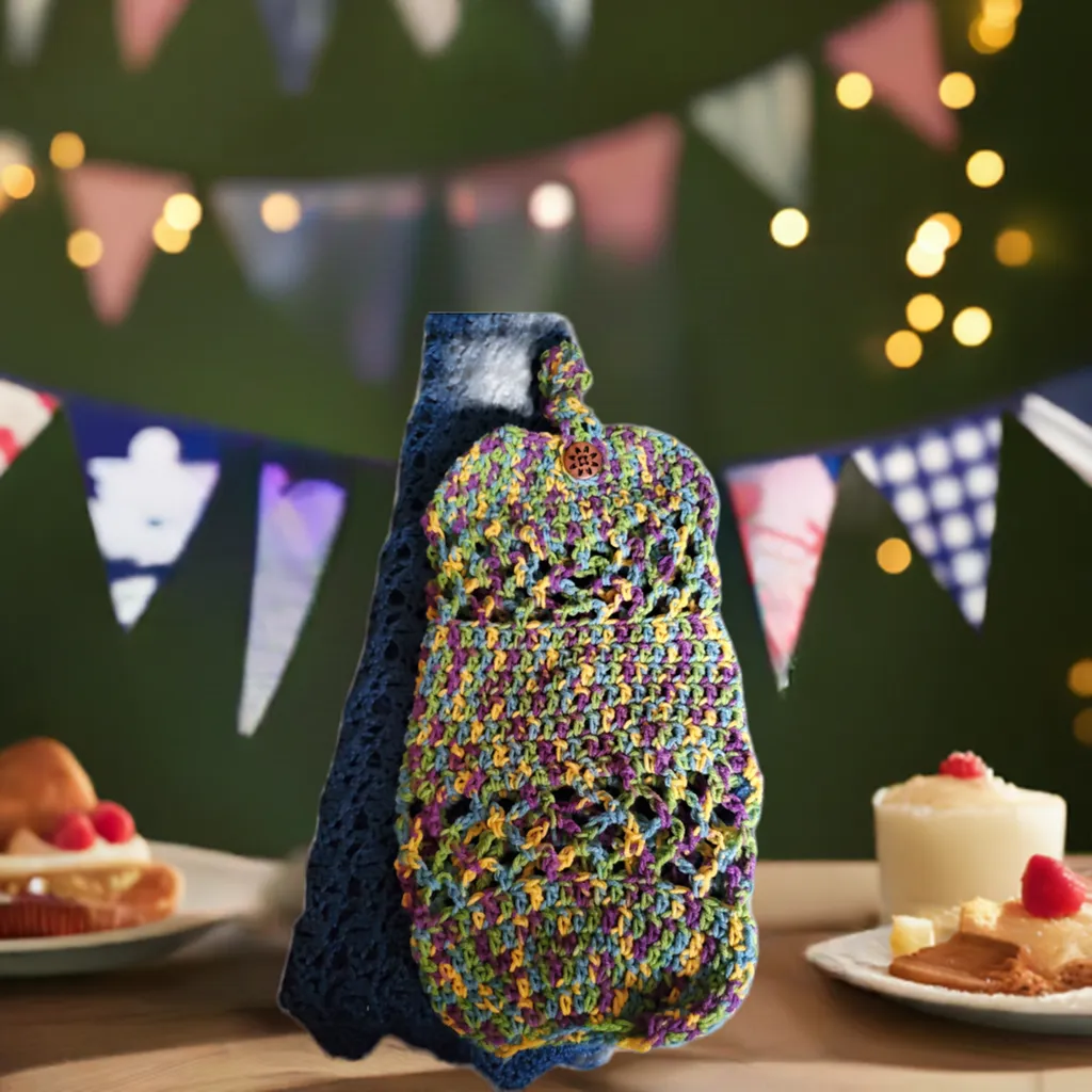 Crocheted Plastic Bag Holder – Stylish & Practical Storage Solution