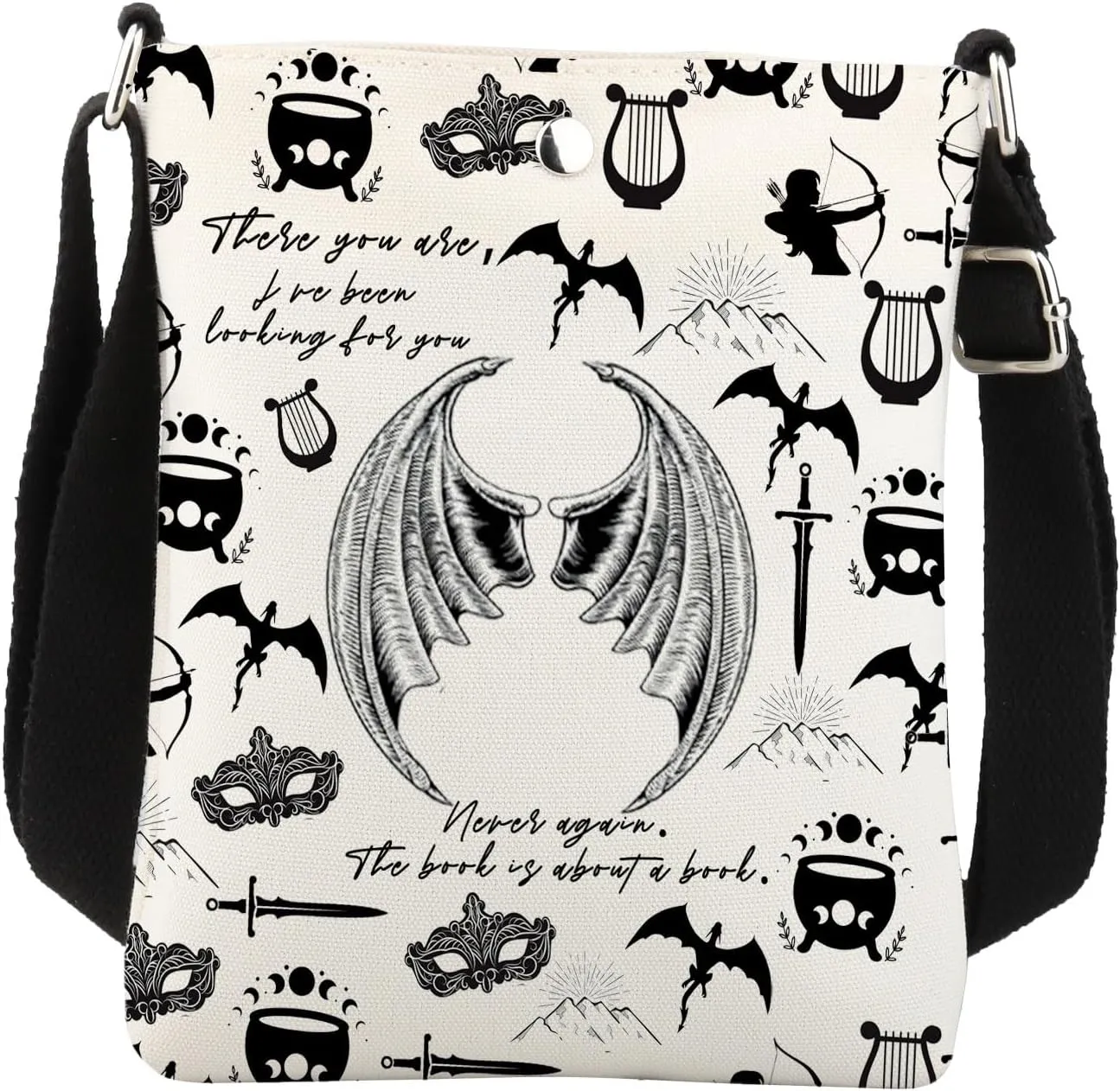 Crossbody Bag There You Are I've Been Looking for You Fantasy Book Lovers Gifts Crossbody Bag