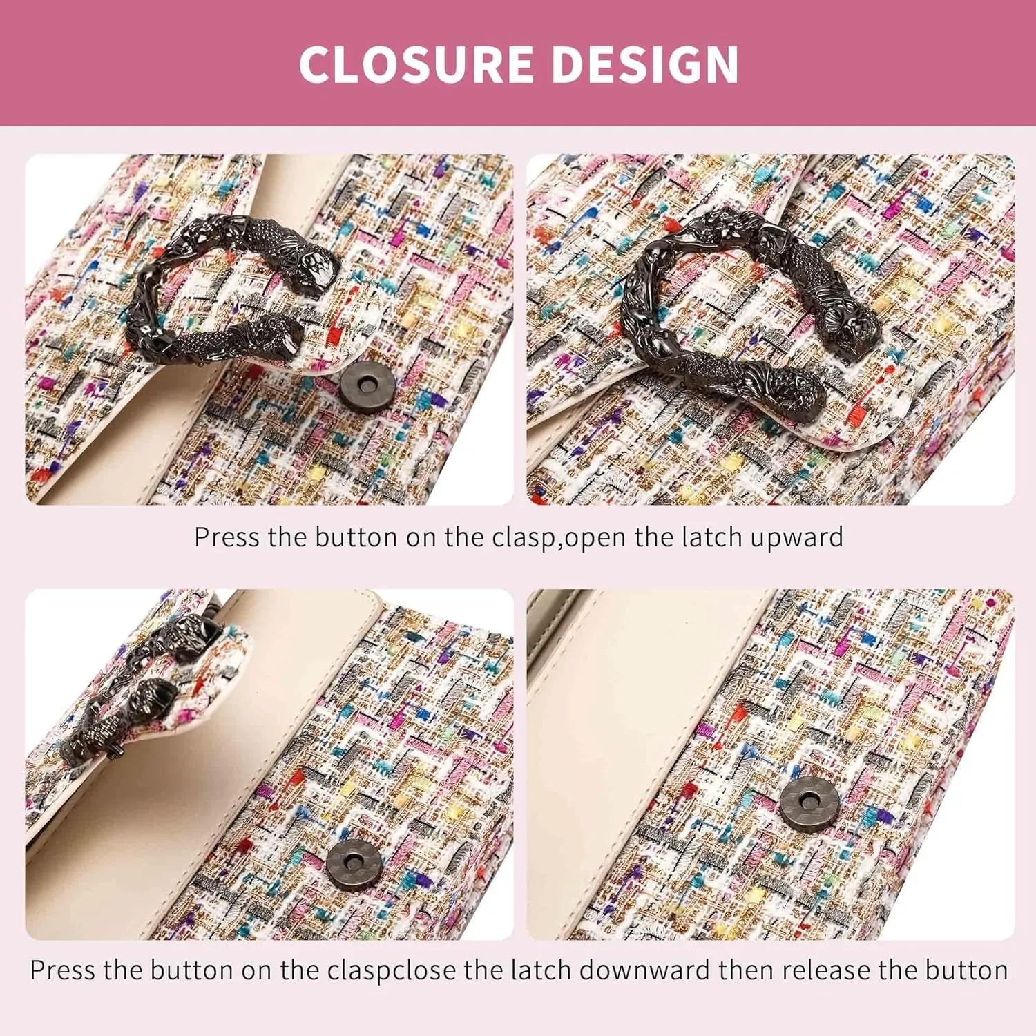 Crossbody Bags for Women Small Handbag Purse Trendy Shoulder Bag Clutch Evening Bag Quilted Satchels, with Chain Strap
