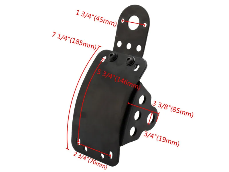 Curved Side Mount License Plate Tail Light Bracket for Harley Bobber Chopper
