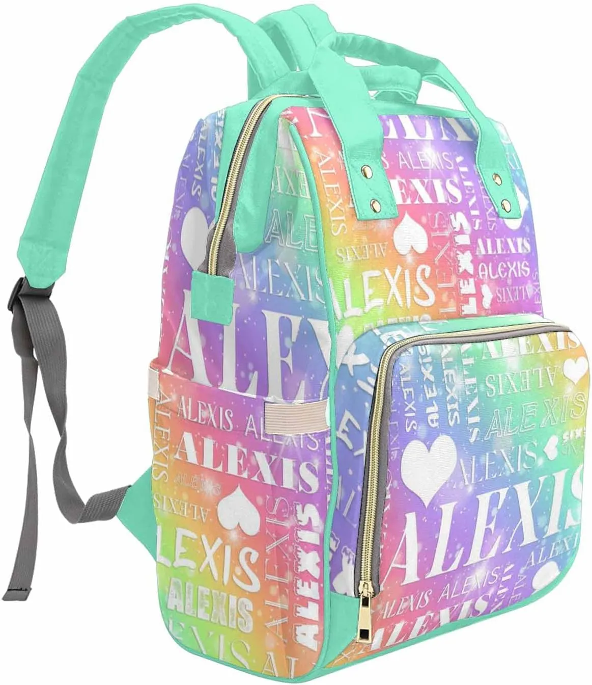 Custom Baby Bag Fashion Diaper Bag Customized With Name Personalized Mummy Nursing Baby Bags Personalized Mummy Nursing Baby Bags Large Capacity