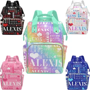 Custom Baby Bag Fashion Diaper Bag Customized With Name Personalized Mummy Nursing Baby Bags Personalized Mummy Nursing Baby Bags Large Capacity