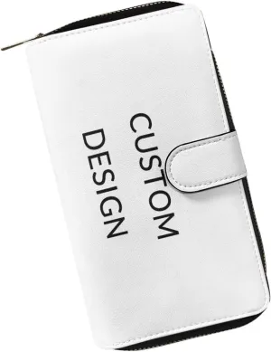 Custom Design Women Wallet RFID Blocking Zip Around Clutch Women Leather Cell Phone Case Credit Card Holder