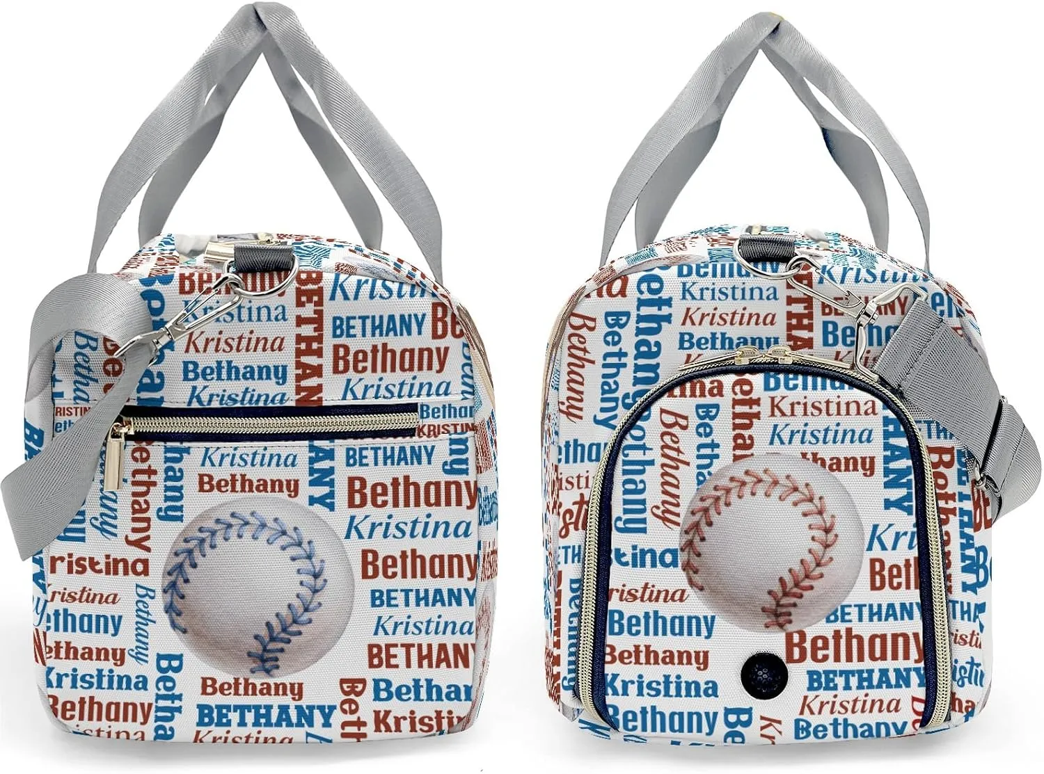 Custon Name Gym Sport Yoga Duffel Bag Sport Player Travel Bag, Baseball Word Cloud Text Sport Gym Bag Personalized Gift for Women Men Travel Hand Bag Carry on Bag